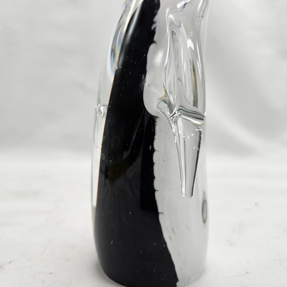 FM Konstglas Ronneby SWEDEN‎  Crystal Penguin Glass Figure 7" Tall signed - Picture 5 of 14